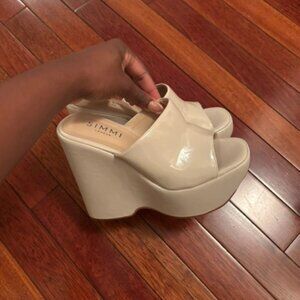 White Simmi Heels